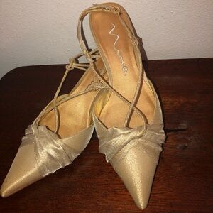 Nina Elegant Gold Heels